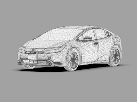 Toyota prius 2023 HQinterior 3D Модель