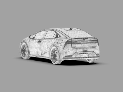 Toyota prius 2023 HQinterior 3D Модель