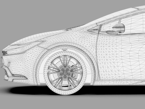 Toyota prius 2023 HQinterior 3D Модель