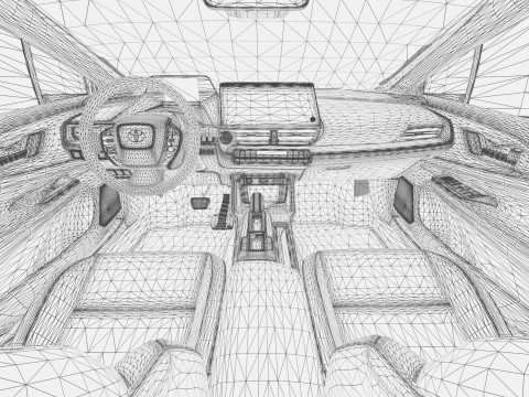 Toyota prius 2023 HQinterior 3D Модель