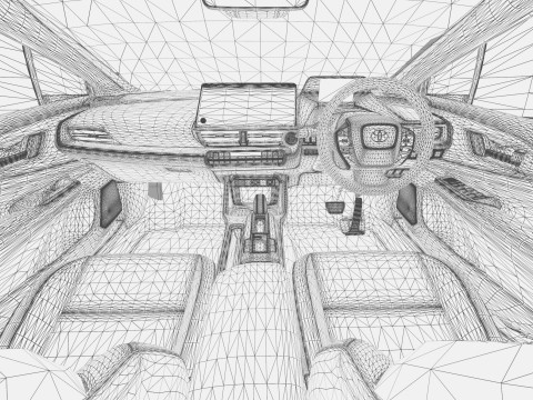 Toyota prius 2023 HQinterior 3D Модель