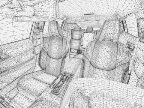 Toyota prius 2023 HQinterior 3D Модель
