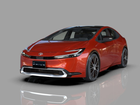 Toyota prius 2023 HQinterior 3Dモデル