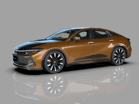 Toyota Crown Cross 2022 HQ interior 3D मॉडल