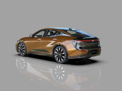 Toyota Crown Cross 2022 HQ interior 3D मॉडल