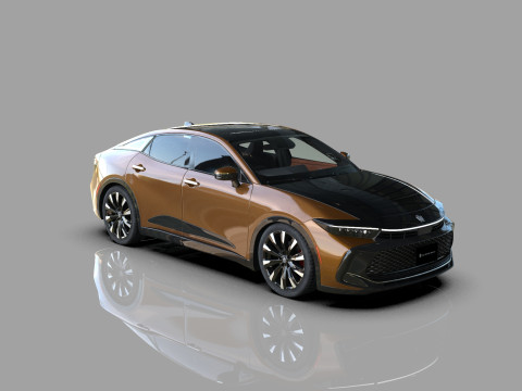 Toyota Crown Cross 2022 HQ interior 3D मॉडल