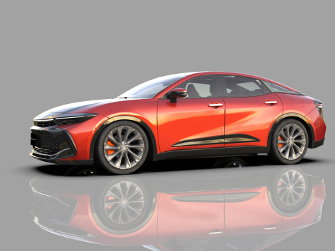 Toyota Crown Cross 2022 HQ interior 3D मॉडल