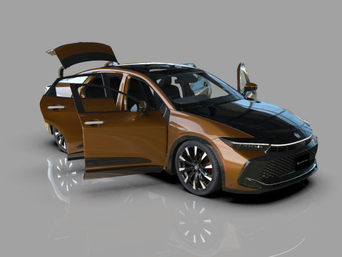 Toyota Crown Cross 2022 HQ interior 3D मॉडल