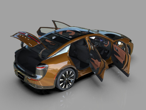 Toyota Crown Cross 2022 HQ interior 3D मॉडल
