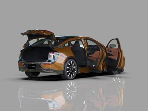 Toyota Crown Cross 2022 HQ interior 3D मॉडल