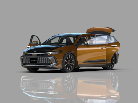 Toyota Crown Cross 2022 HQ interior 3D मॉडल