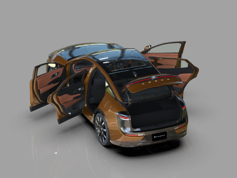 Toyota Crown Cross 2022 HQ interior 3D मॉडल