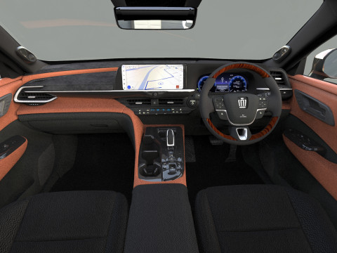 Toyota Crown Cross 2022 HQ interior 3D मॉडल