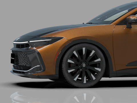 Toyota Crown Cross 2022 HQ interior 3D मॉडल