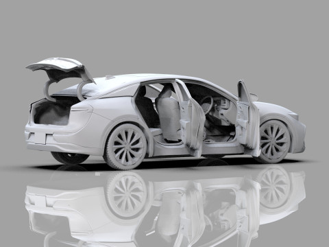 Toyota Crown Cross 2022 HQ interior 3D मॉडल