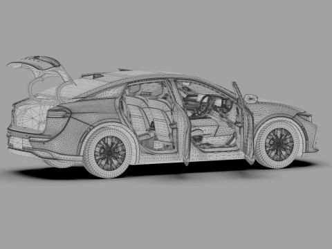 Toyota Crown Cross 2022 HQ interior 3D मॉडल