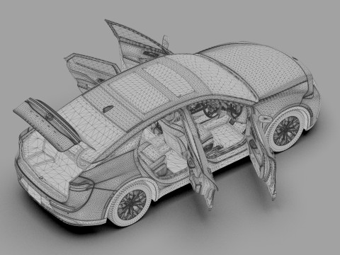 Toyota Crown Cross 2022 HQ interior 3D मॉडल