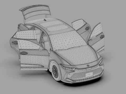 Toyota Crown Cross 2022 HQ interior 3D मॉडल