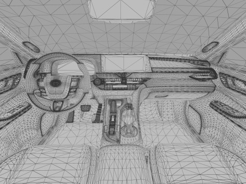 Toyota Crown Cross 2022 HQ interior 3D मॉडल