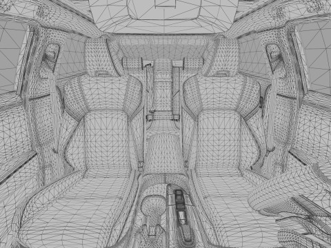 Toyota Crown Cross 2022 HQ interior 3D मॉडल