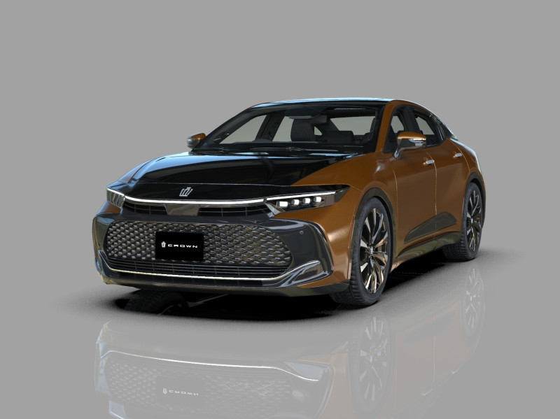 Toyota Crown Cross 2022 HQ interior 3D मॉडल .c4d .max .obj .3ds .fbx .stl .blend