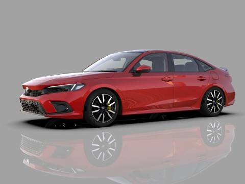 Honda Civic Sedan 2022 HQ interior 3Dモデル