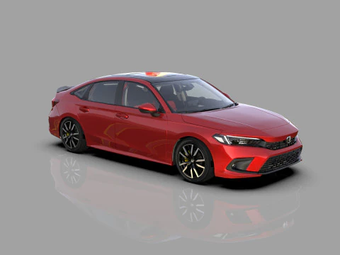 Honda Civic Sedan 2022 HQ interior 3D Model