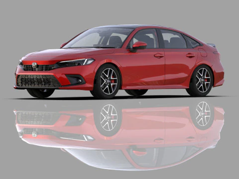 Honda Civic Sedan 2022 HQ interior 3D Model