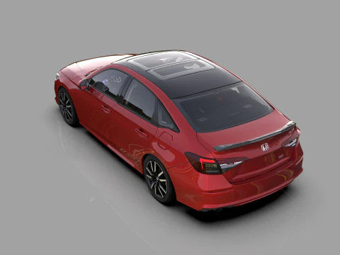 Honda Civic Sedan 2022 HQ interior 3D Model