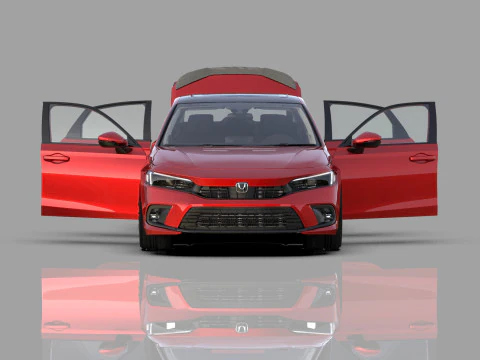 Honda Civic Sedan 2022 HQ interior 3D Model