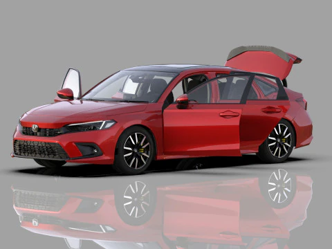 Honda Civic Sedan 2022 HQ interior 3D Model