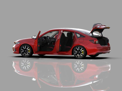 Honda Civic Sedan 2022 HQ interior 3D Model