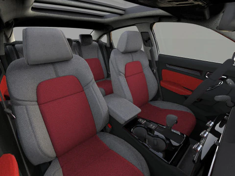 Honda Civic Sedan 2022 HQ interior 3D Model