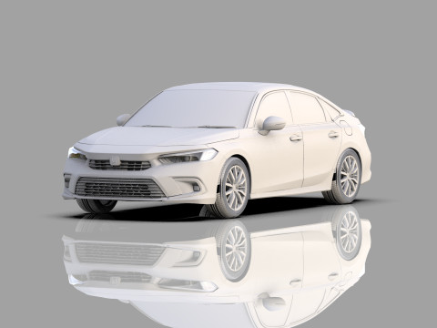 Honda Civic Sedan 2022 HQ interior 3Dモデル