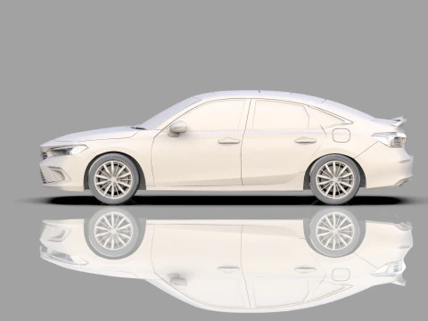 Honda Civic Sedan 2022 HQ interior 3D Model