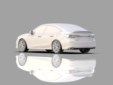 Honda Civic Sedan 2022 HQ interior 3Dモデル