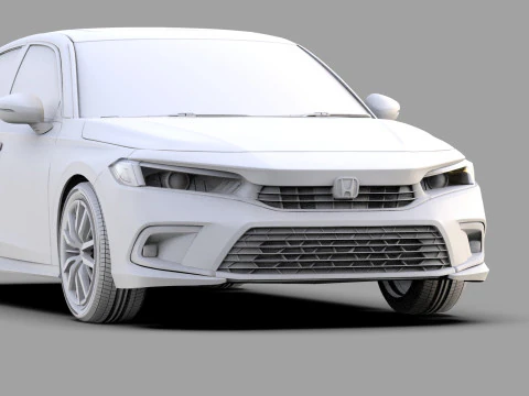 Honda Civic Sedan 2022 HQ interior 3D Model