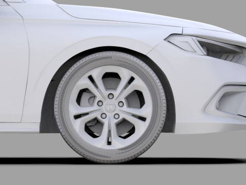 Honda Civic Sedan 2022 HQ interior 3Dモデル