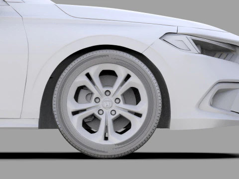 Honda Civic Sedan 2022 HQ interior 3D Model