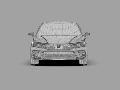 Honda Civic Sedan 2022 HQ interior 3Dモデル