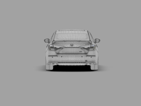 Honda Civic Sedan 2022 HQ interior 3Dモデル