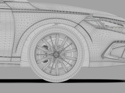 Honda Civic Sedan 2022 HQ interior 3D Model