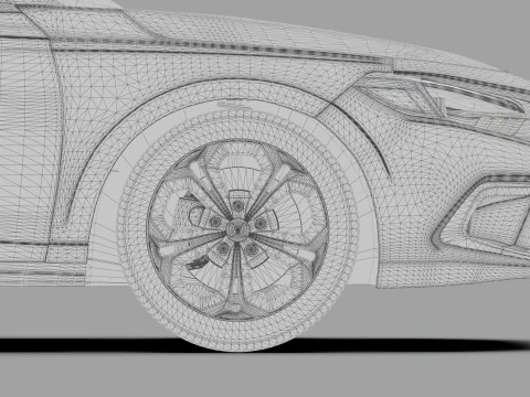 Honda Civic Sedan 2022 HQ interior 3D Model