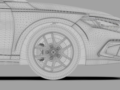 Honda Civic Sedan 2022 HQ interior 3Dモデル