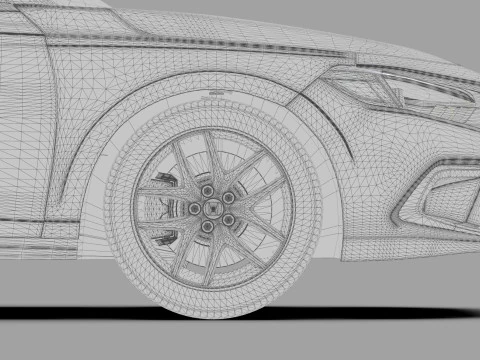 Honda Civic Sedan 2022 HQ interior 3D Model