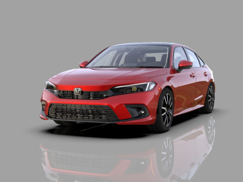 Honda Civic Sedan 2022 HQ interior 3D Model