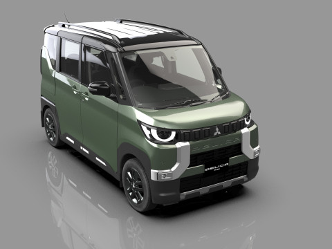 Mitsubishi Delica Mini 2023 HQ interior 3D Model