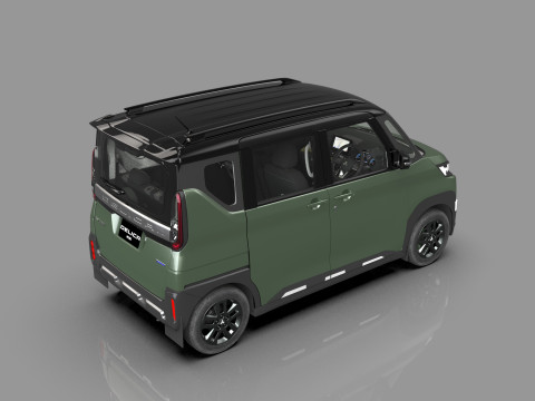 Mitsubishi Delica Mini 2023 HQ interior 3D Model