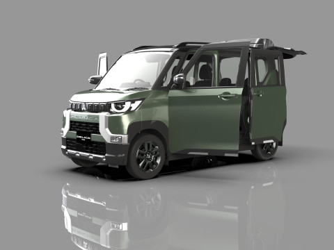 Mitsubishi Delica Mini 2023 HQ interior 3D Model