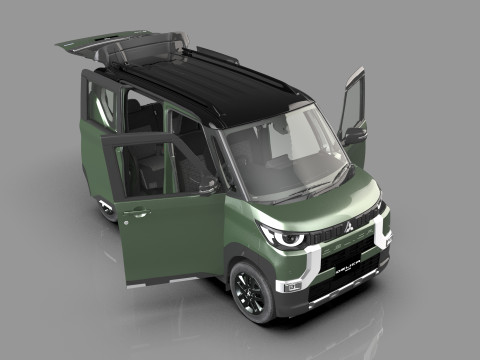 Mitsubishi Delica Mini 2023 HQ interior 3D Model